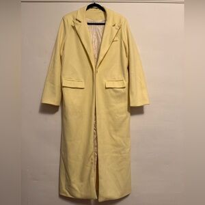 Butter Yellow classic long Women's Coat